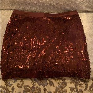 Brown sequin skirt